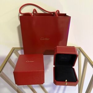 Cartier Ring Box and Bag